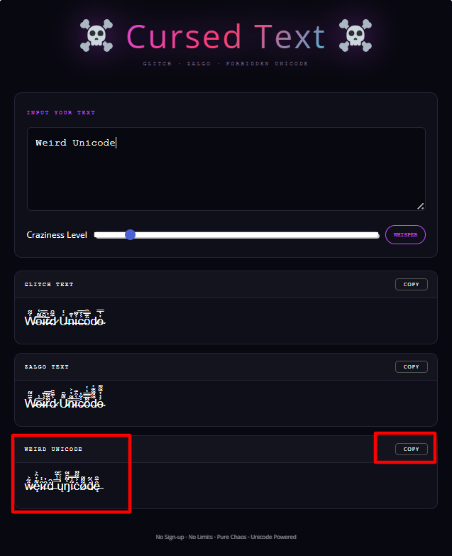 Weired Unicode