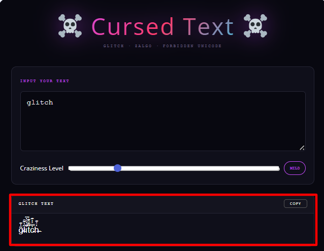 Glitch Text