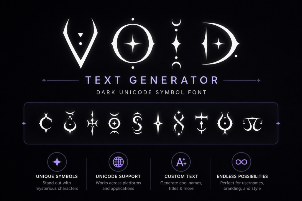 void text generator dark unicode font