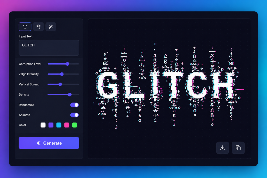 zalgo text generator corrupted glitch font