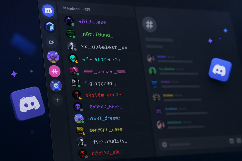 Glitched Discord Names: 100+ Copy & Paste Cursed Names for Discord (2026)