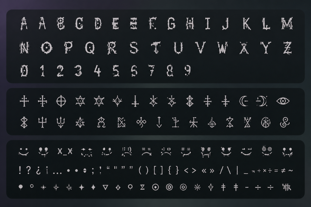 cursed text copy paste creepy symbols library