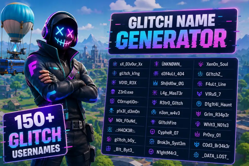 fortnite glitch name generator cursed username ideas