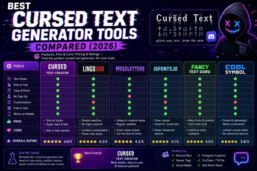 best cursed text generator tools compared