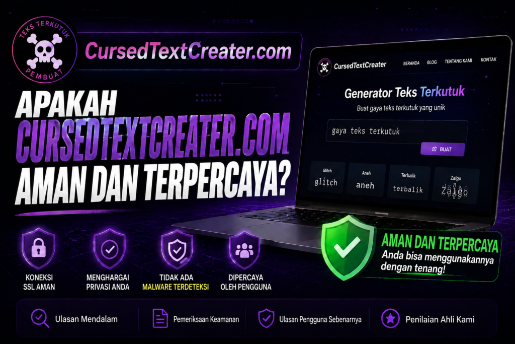 Apakah Cursed Text Creater Aman dan Terpercaya?